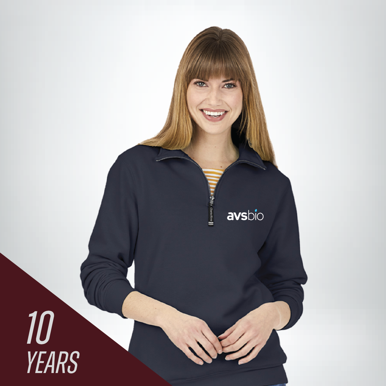 10 YEAR AVS Bio 1/4 Zip Adult Crosswind Quarter Zip Sweatshirt