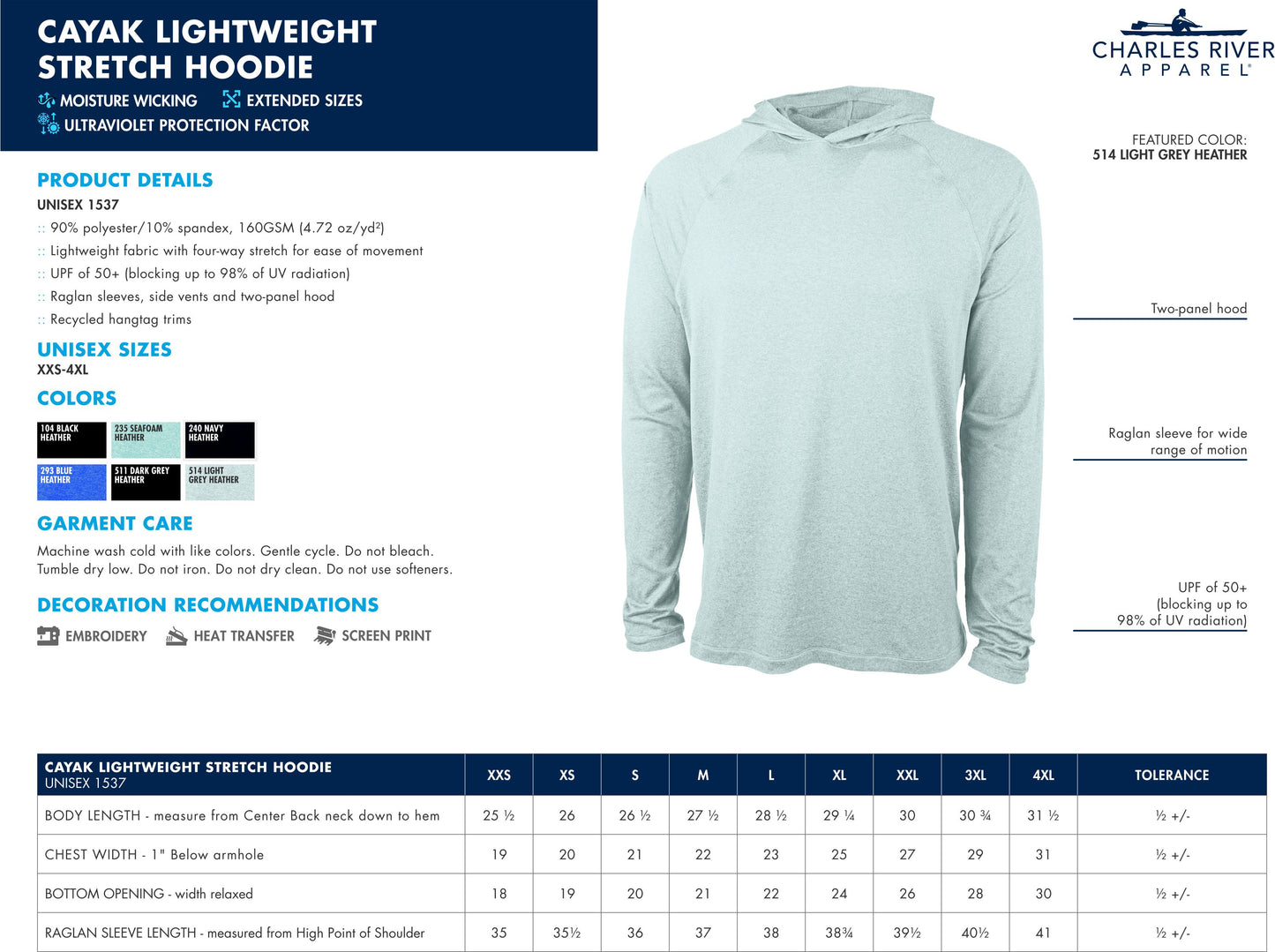 Westford Academy Cayak Lightweight Stretch Hoodie