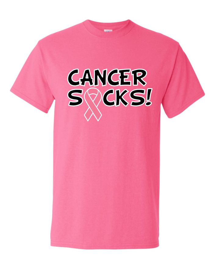 Breast Cancer Awareness "CANCER SUCKS" T-Shirt