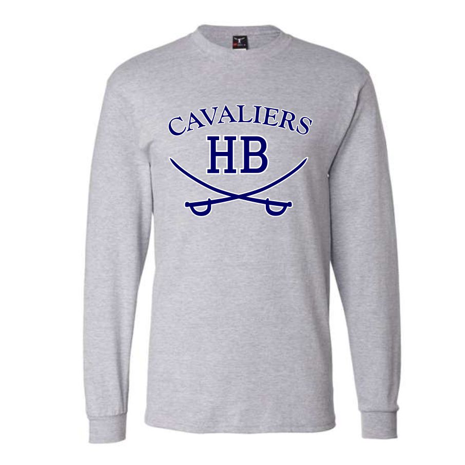HB Cavaliers Hanes Beefy Long Sleeve Tee (Customizable)