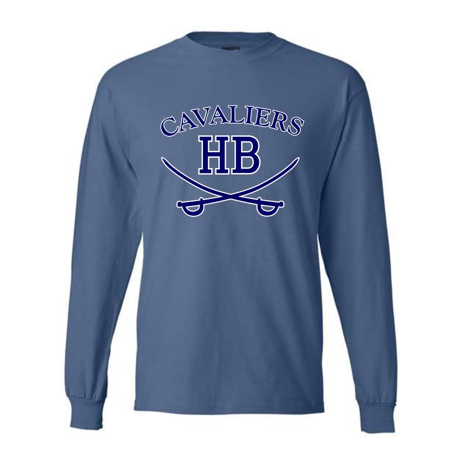 HB Cavaliers Hanes Beefy Long Sleeve Tee (Customizable)
