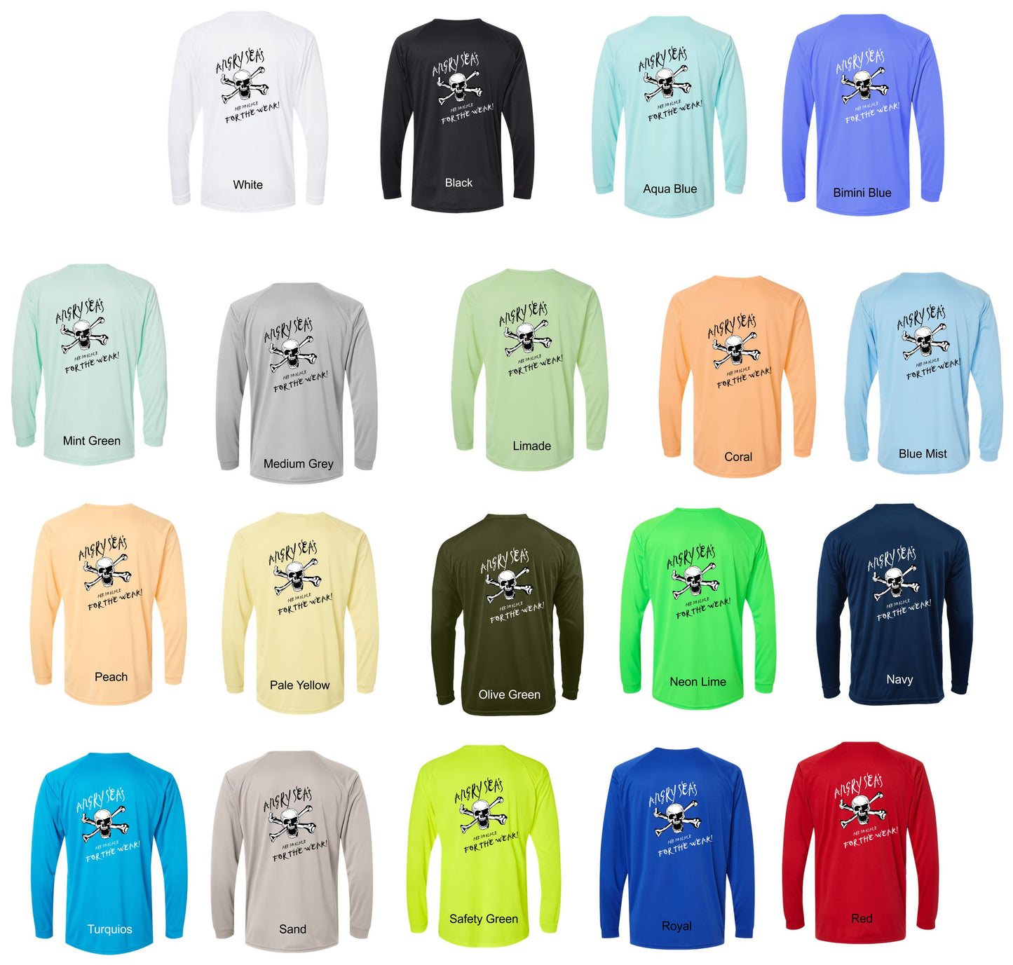 Angry Seas Unisex Bahama Performance Hooded Long Sleeve T-Shirt - 220