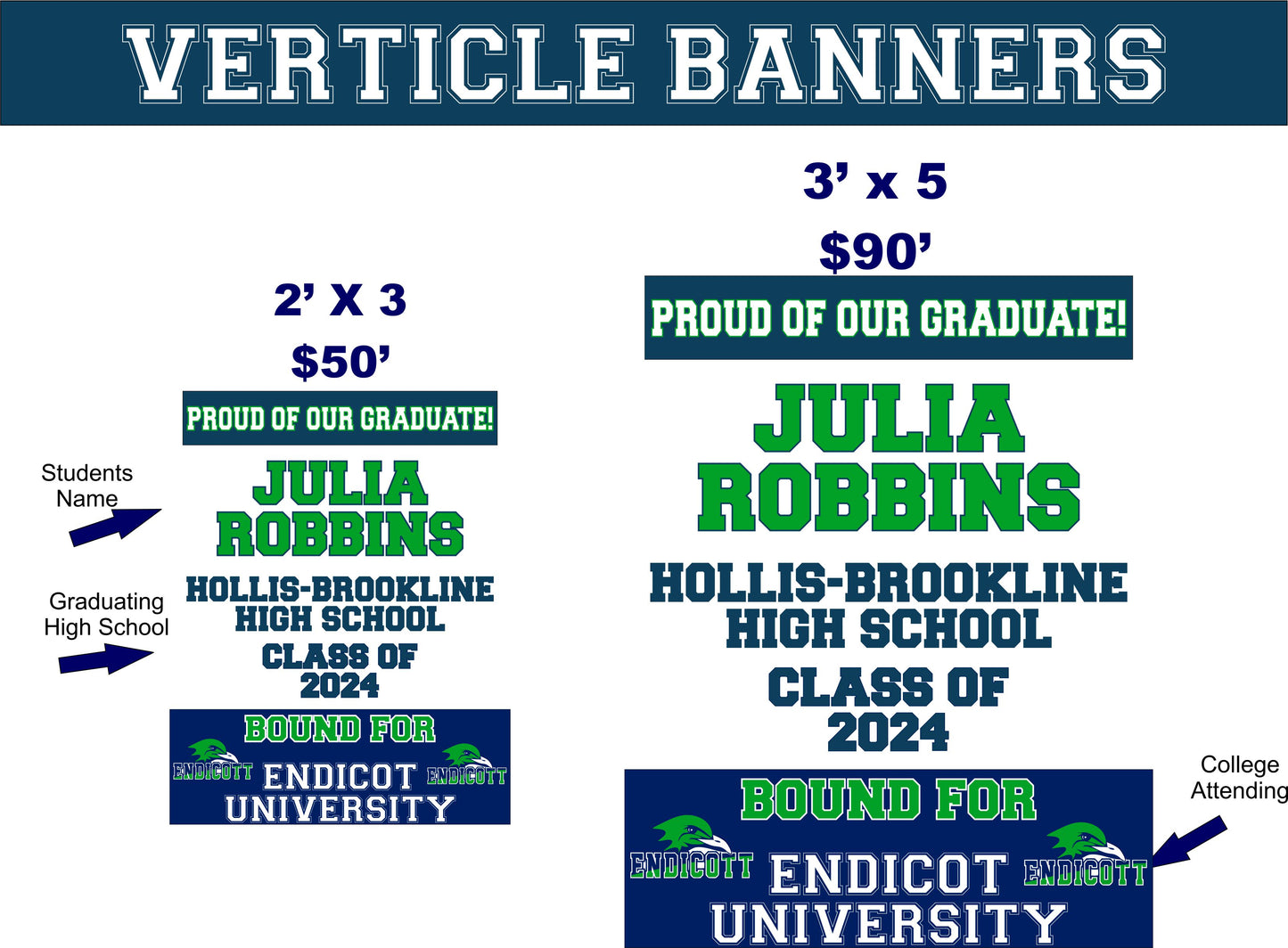 Vertical Graduation Banner