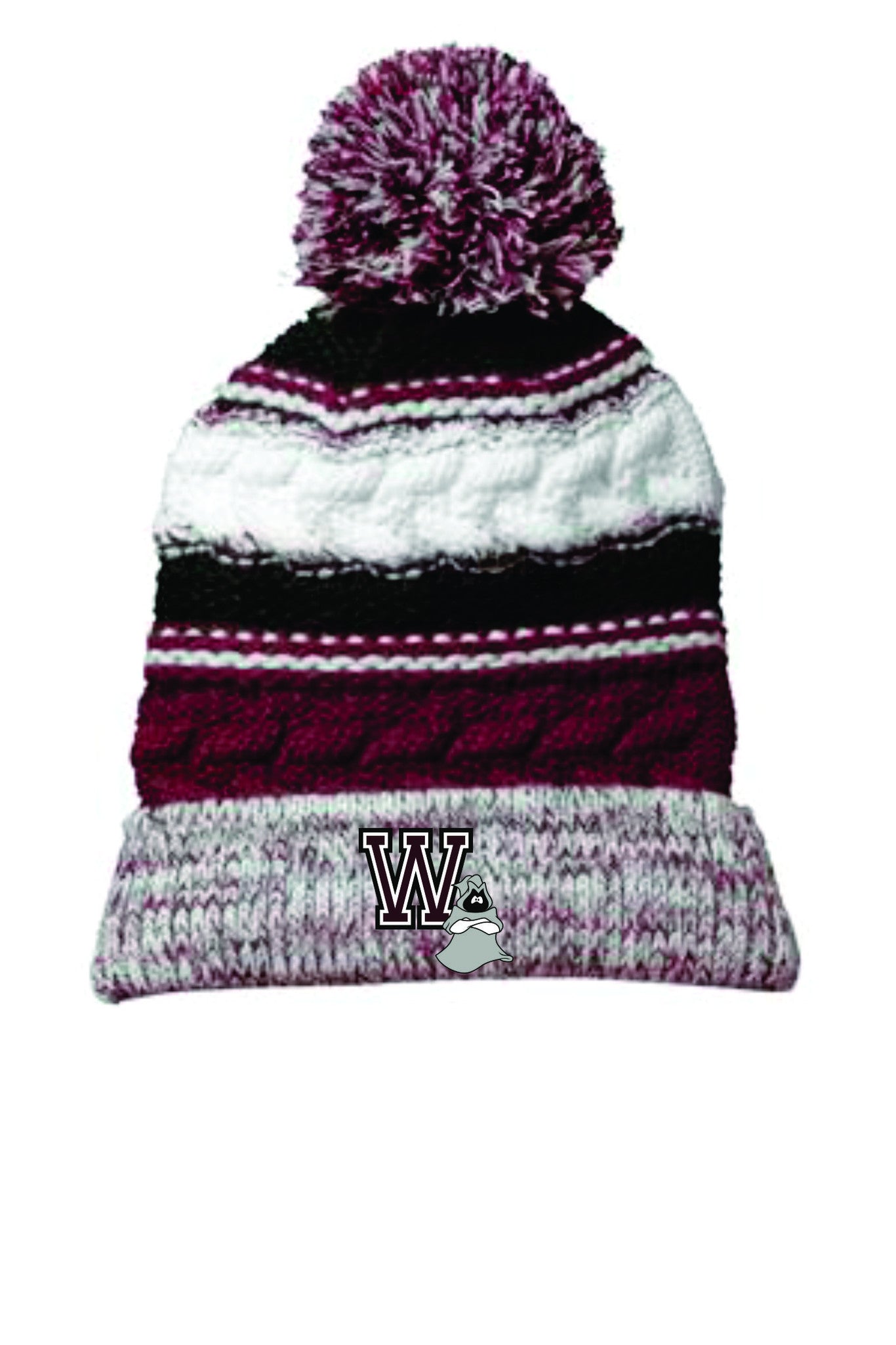 Westford Jr. Ghosts Striped Beanie / Sport-Tek STC21
