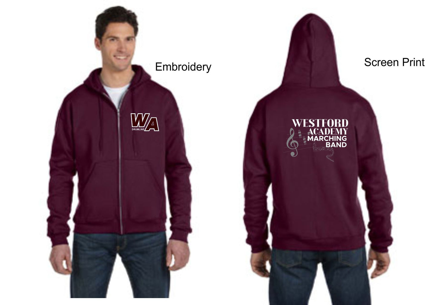 WA Band Full Zip Hoodie 18600