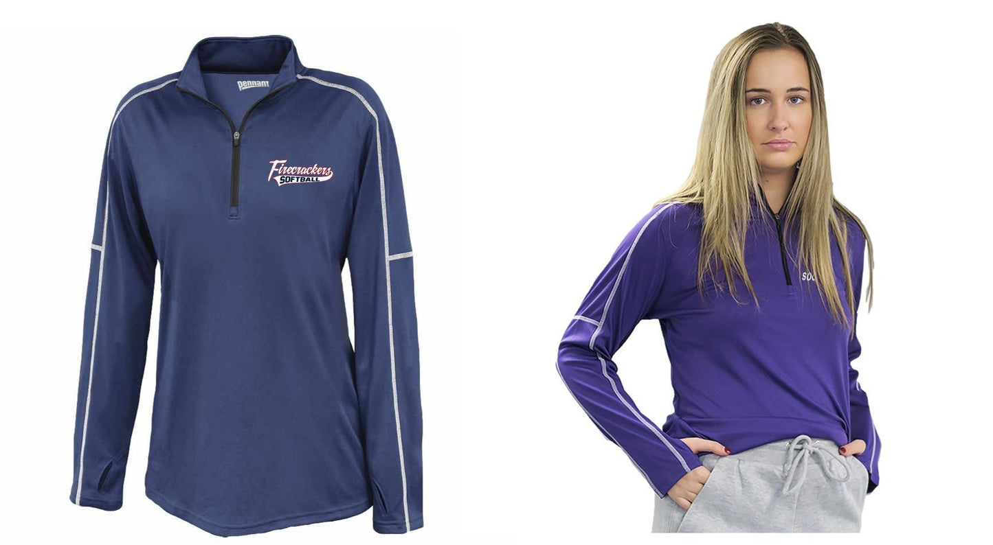 Firecrackers Ladies 1/4 zip