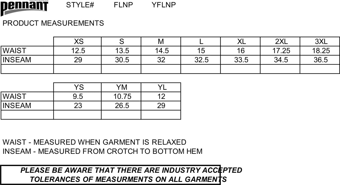 Shaker Flannel Pants Youth & Adult