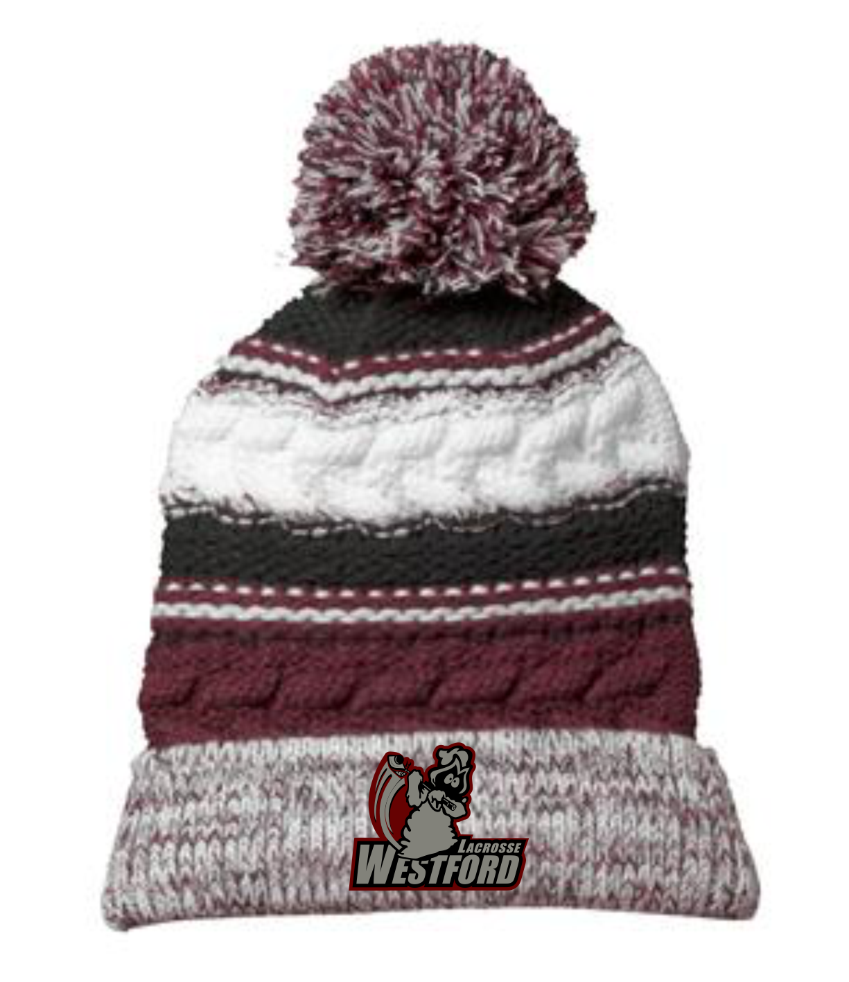 Westford Youth Lacrosse Striped Beanie / Sport-Tek STC21
