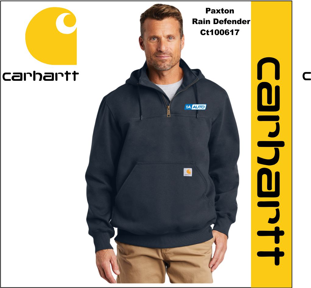 1A Auto  Carhartt ® Rain Defender ® Paxton Heavyweight Hooded Zip Mock Sweatshirt