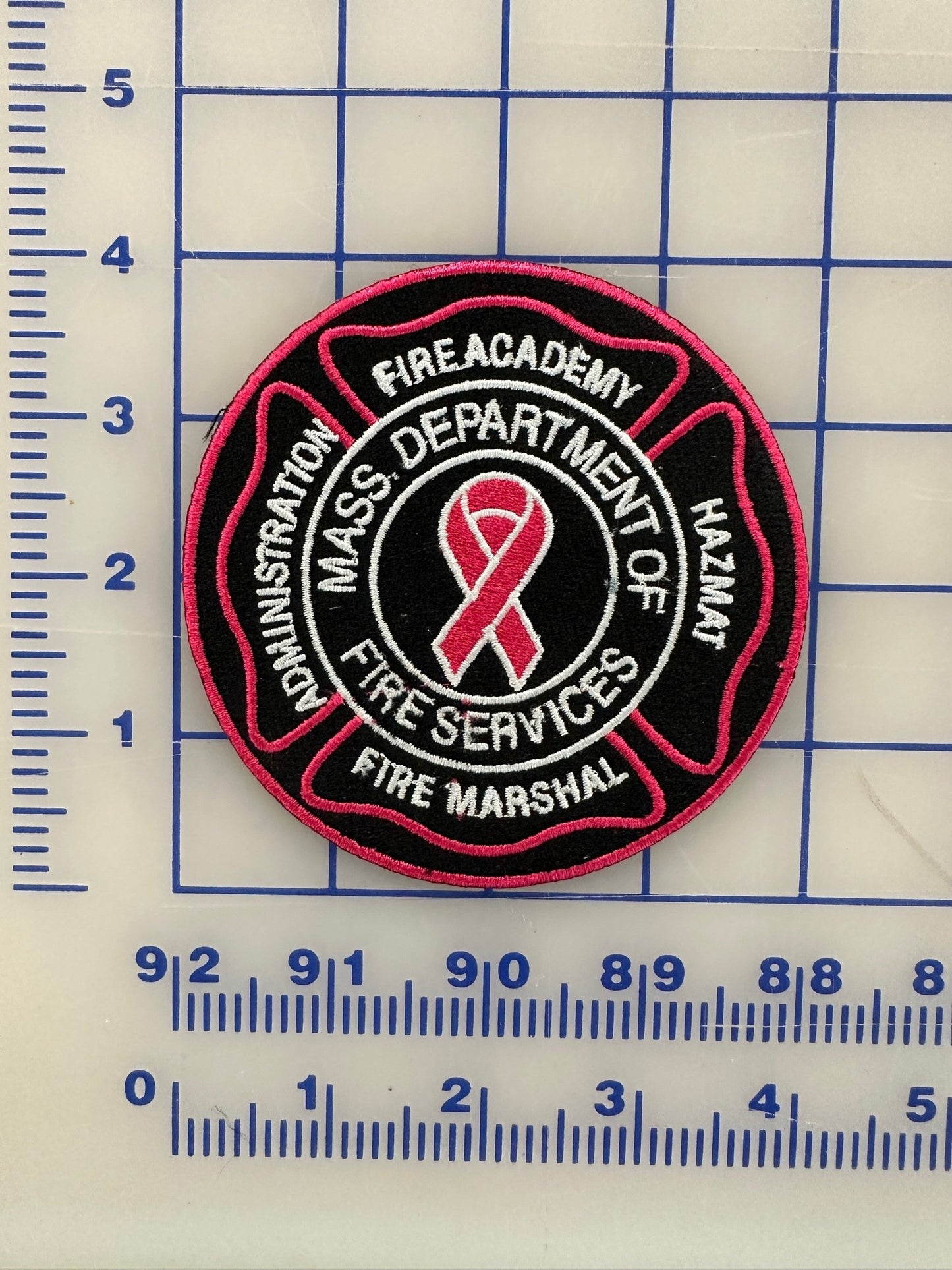 Massachusetts Fire Academy Breast Cancer Patch