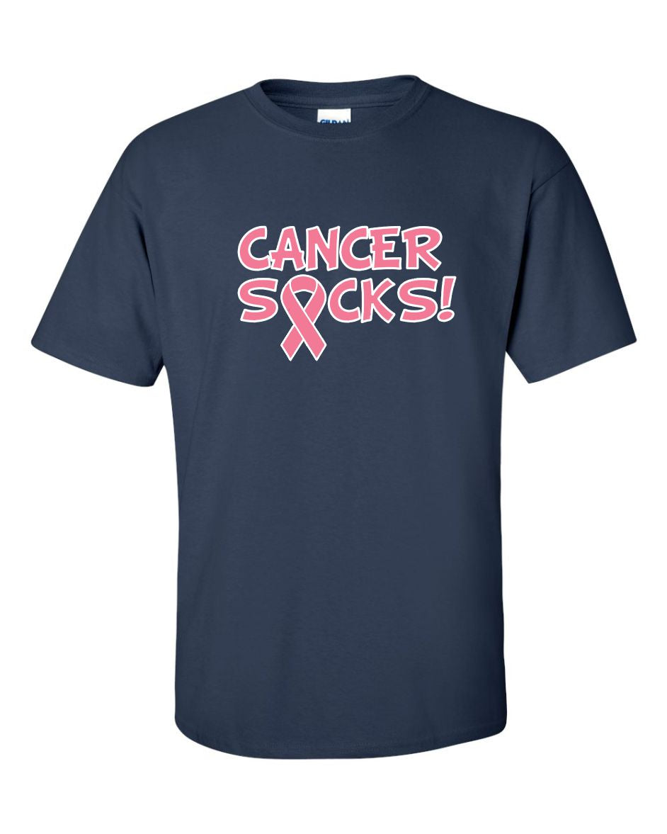 Breast Cancer Awareness "CANCER SUCKS" T-Shirt