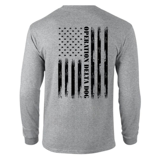 Operation Delta Dog Distressed Flag Long Sleeve T-Shirt