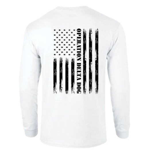 Operation Delta Dog Distressed Flag Long Sleeve T-Shirt