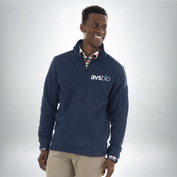 Men's Heathered Fleece Pullover AVS20