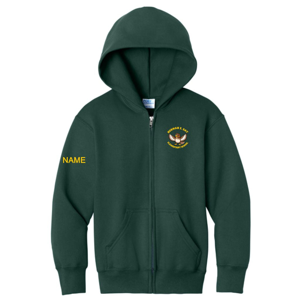 Day School Full Zip Hoodie Personalized