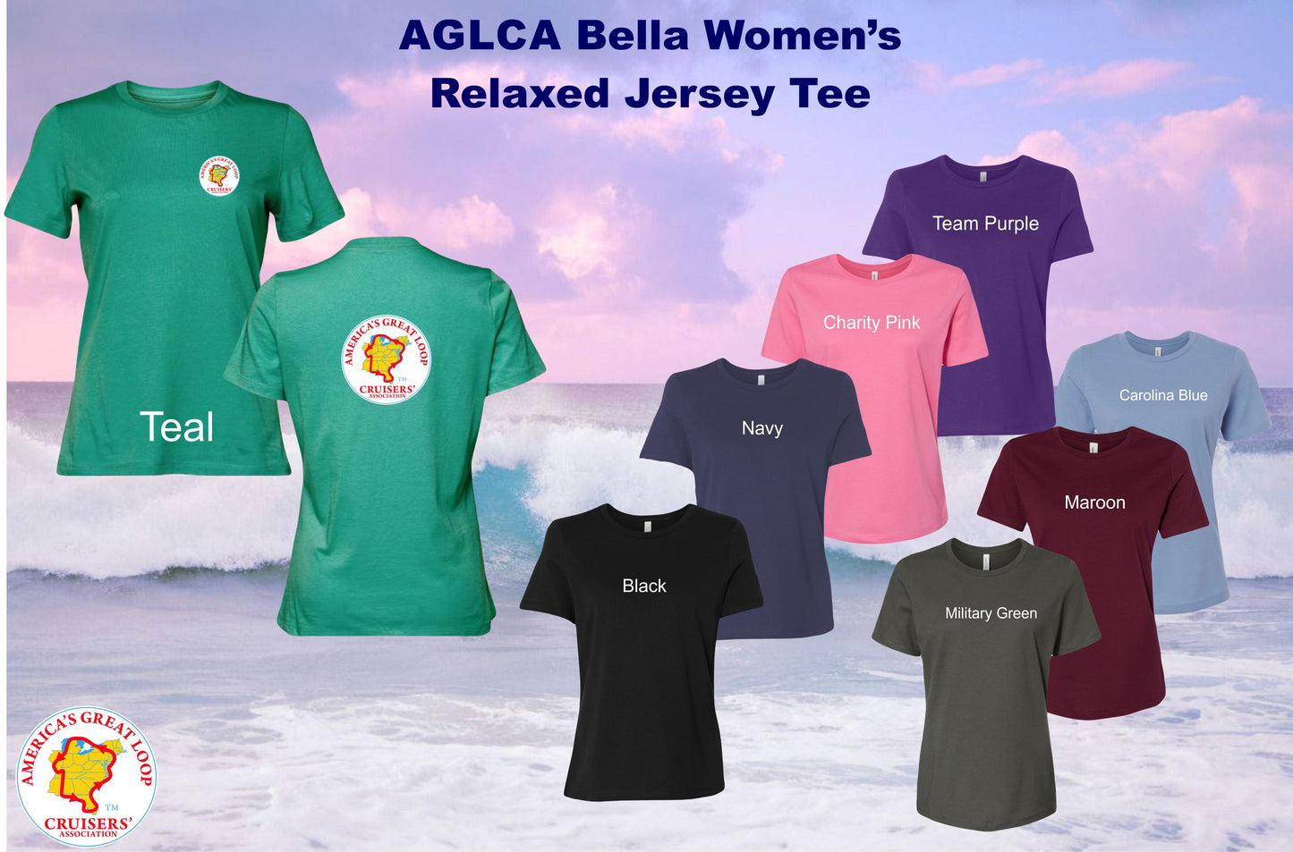 AGLCA Bella Women's Relaxed Fit Jersey Tee