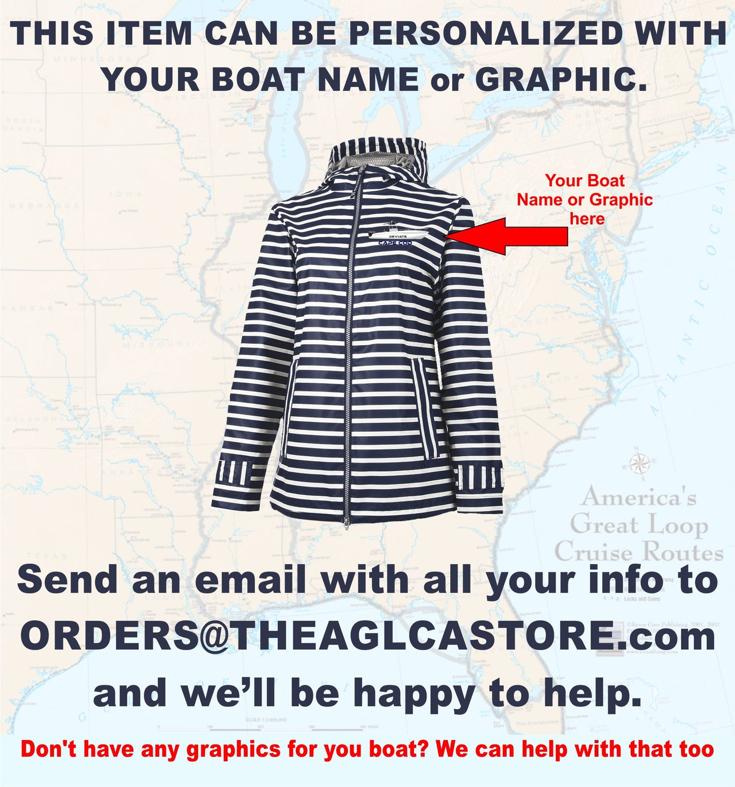 Ladies AGLCA Printed New Englander Rain Jacket