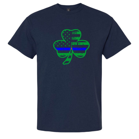 Thin Blue Line Shamrock T-Shirt