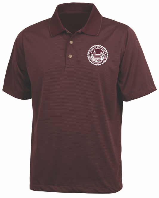 Westford Town Seal Microstripe Polo / Charles River 3160