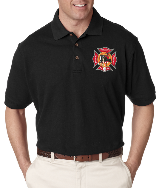 Westford Firefighters Pipe & Drum Corps Classic Platinum Polo / UltraClub® 8535/8530L