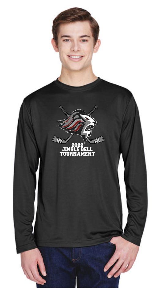 Jingle Bell Wicking Long Sleeve T (Youth and Adult Sizes)